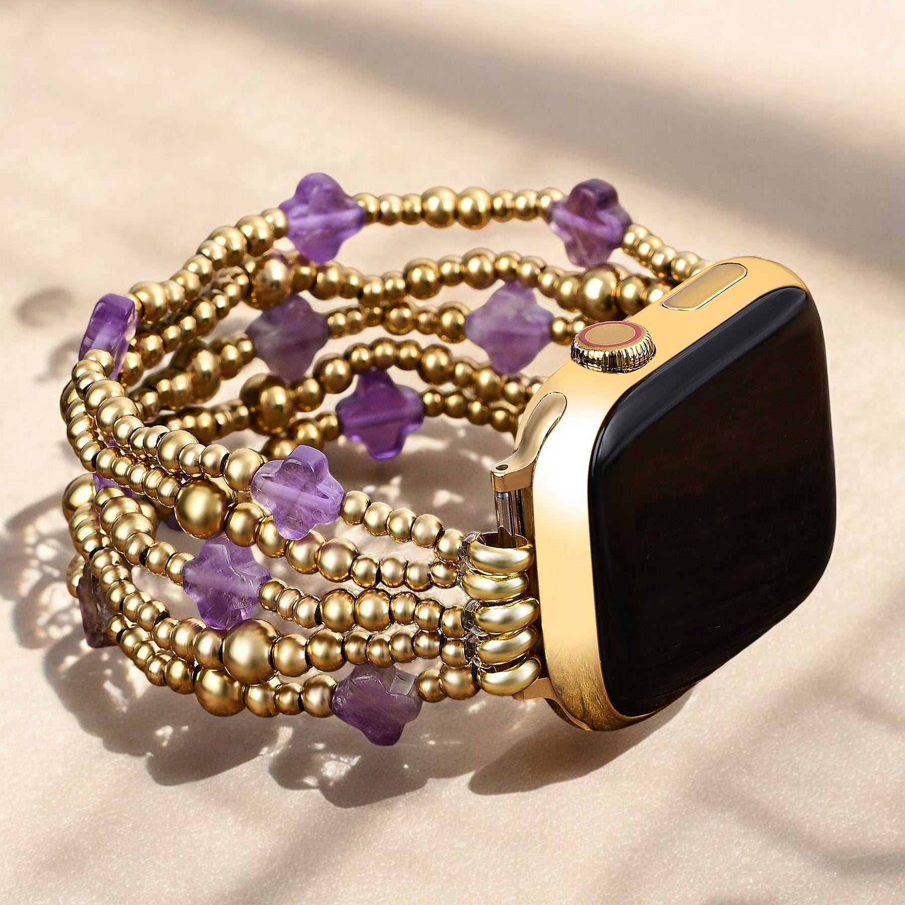 Purple Majesty Cross Stretch Apple Watch Strap