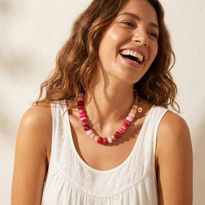 Chunky Rose Berry Necklace