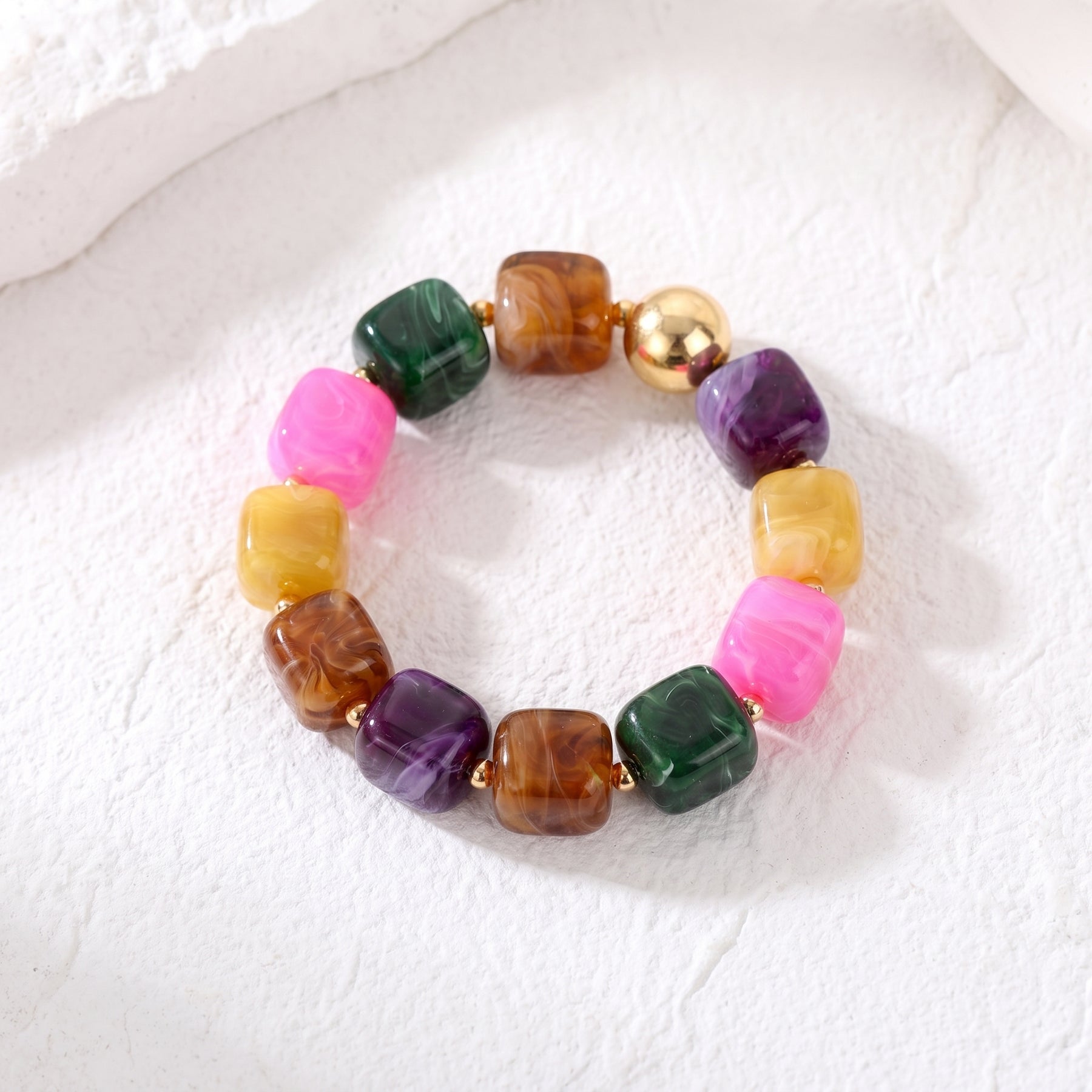 Golden Tropics Mixed Chunky Bracelet