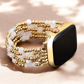 Golden Halo Moonstone Stretch Apple Watch Strap