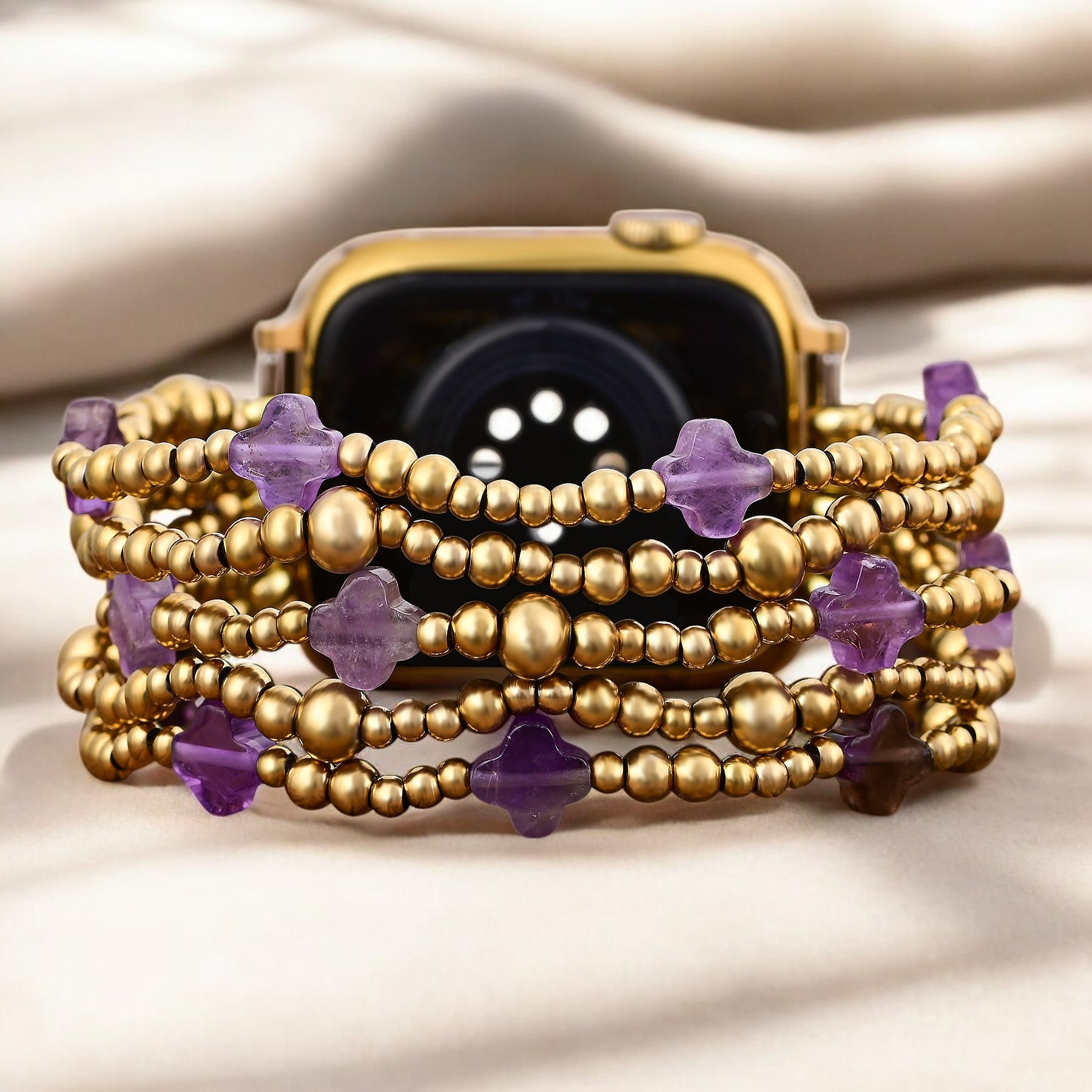 Purple Majesty Cross Stretch Apple Watch Strap