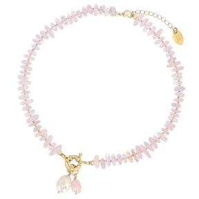 Rose Quartz Charm Necklace
