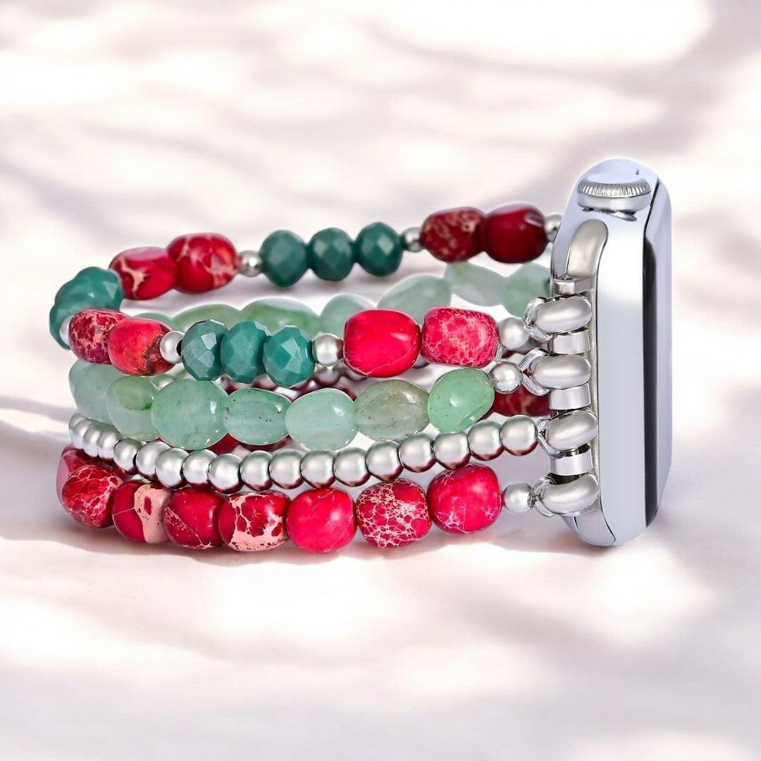 Evergreen Silver Elegance Christmas Apple Watch Strap