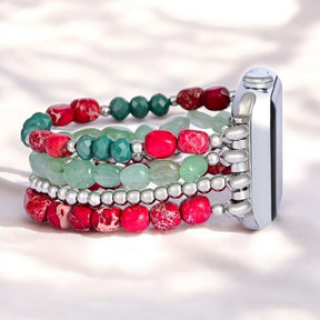 Evergreen Silver Elegance Christmas Apple Watch Strap