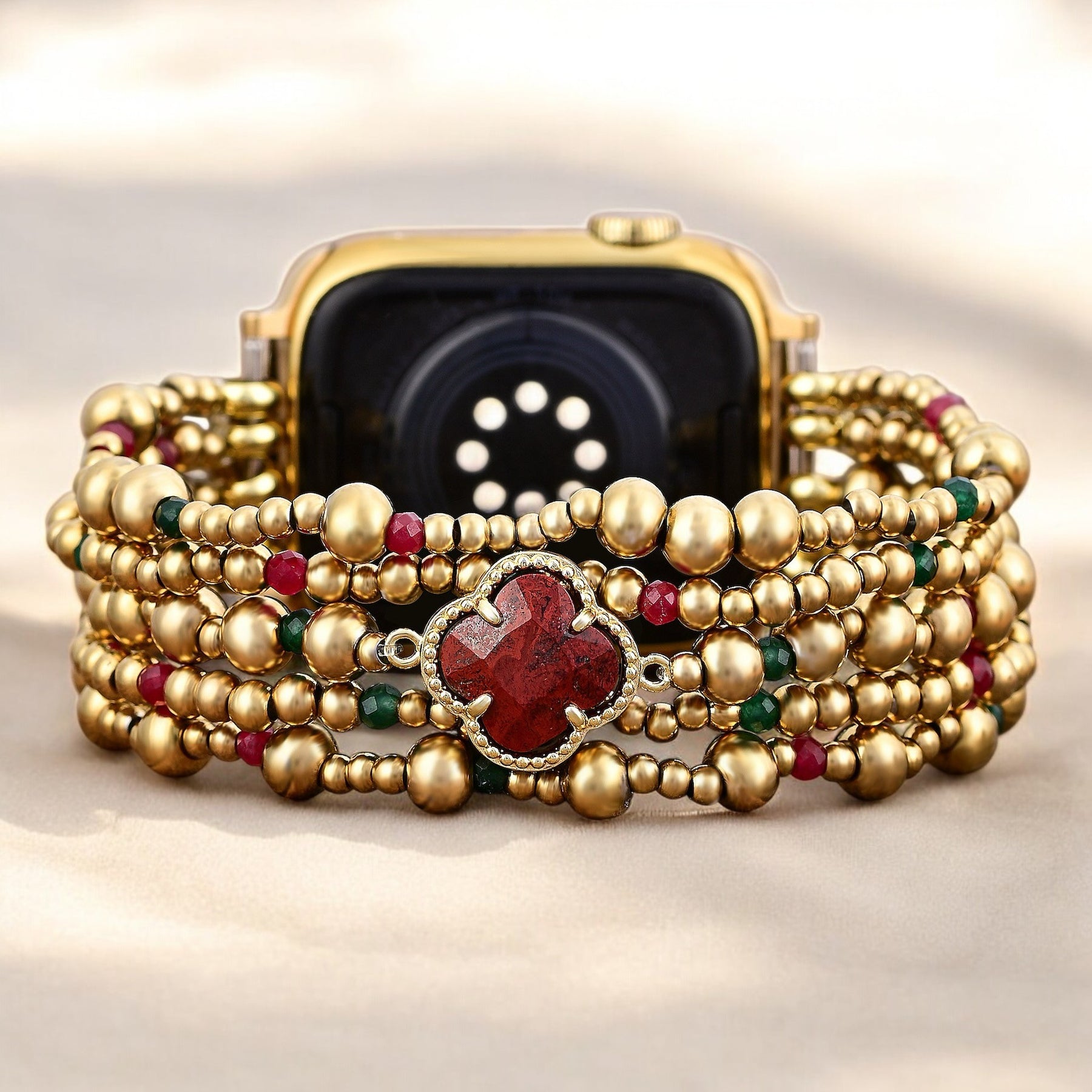 Holiday Lucky Clover Stretch Apple Watch Strap