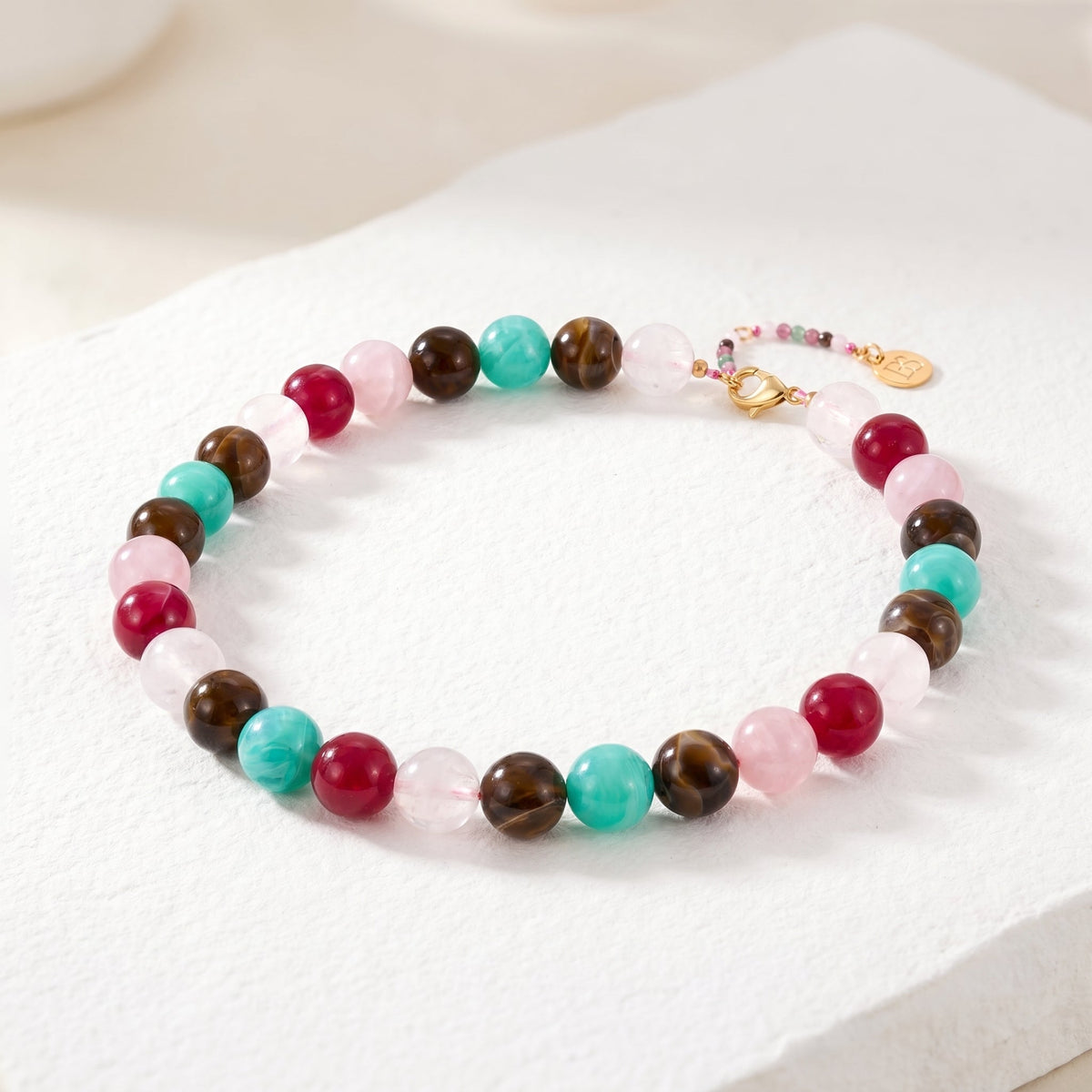 Chunky Green Beaded Necklace