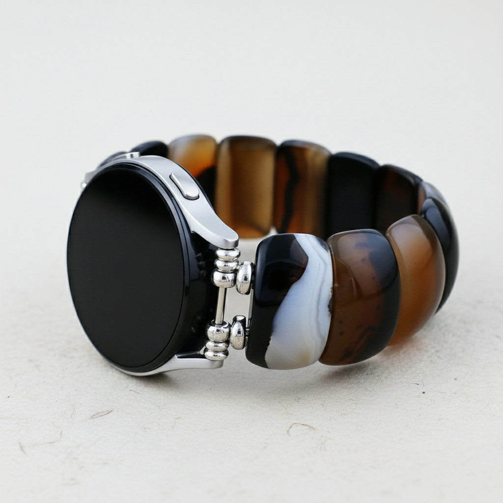 Bohemian Onyx Elegance Stretch Samsung Galaxy Watch Strap