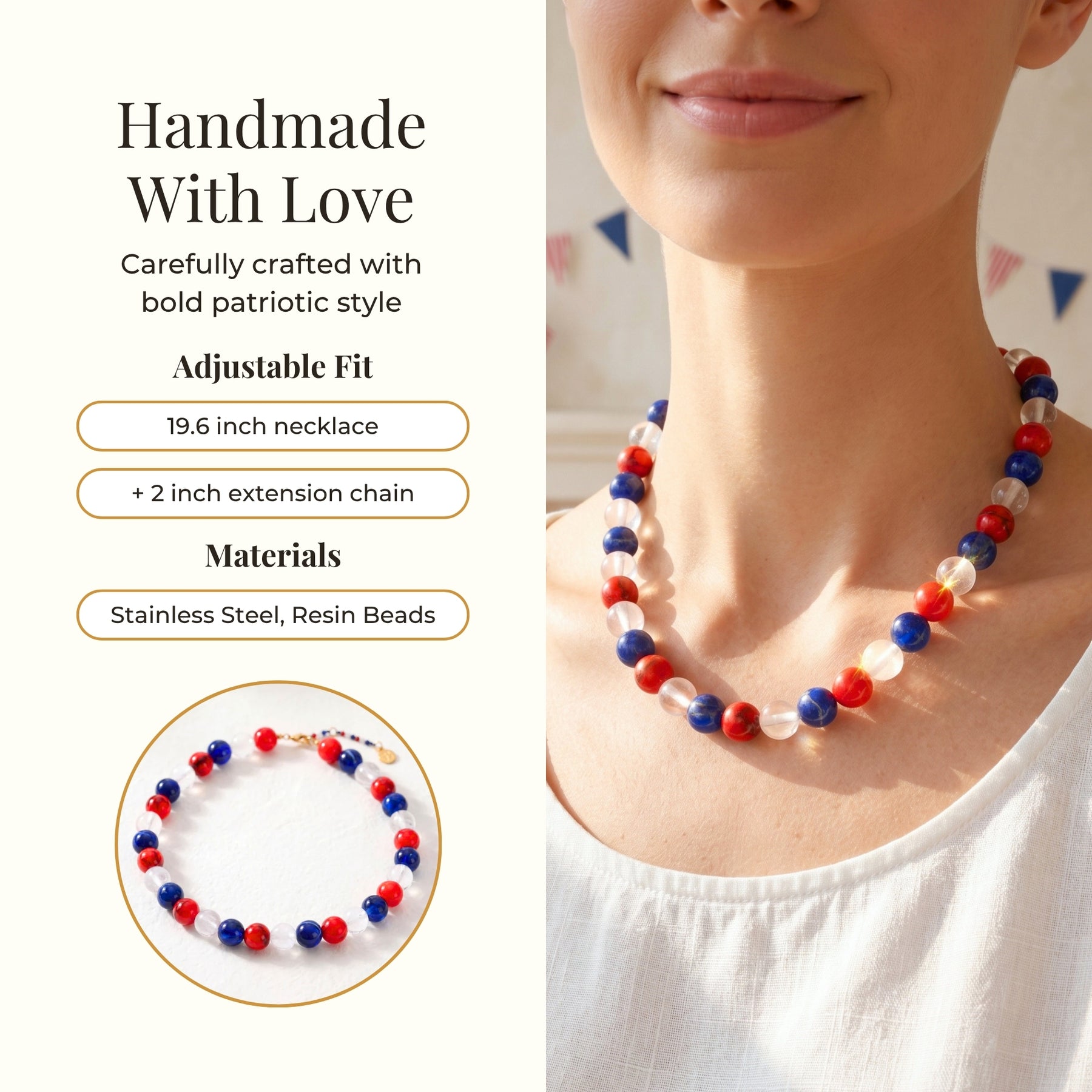 Chunky America 250 Beaded Necklace