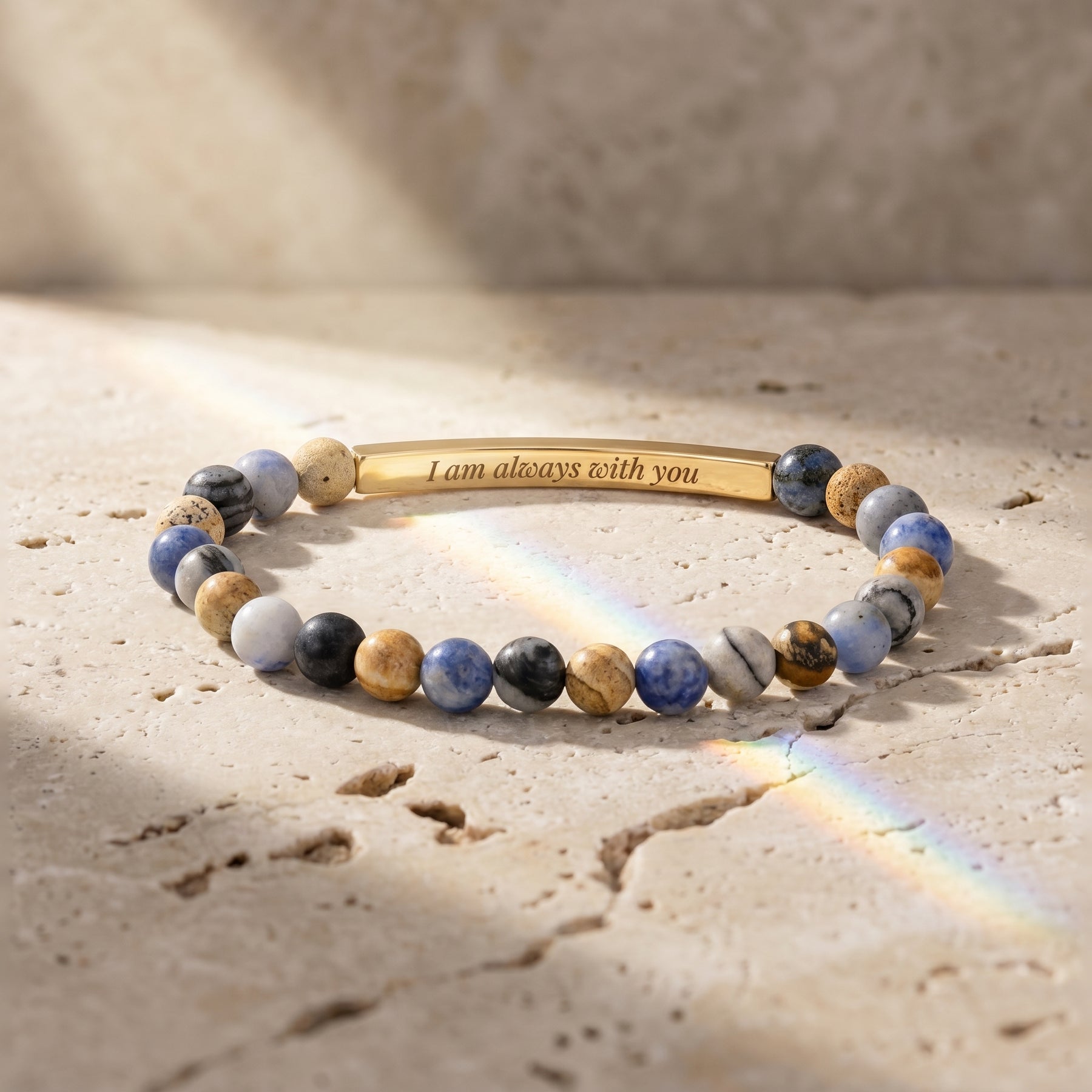 Secret Message Multicolor Stone Bracelet