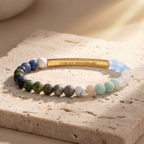 Secret Message Multicolor Stone Bracelet