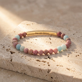 Secret Message Multicolor Stone Bracelet