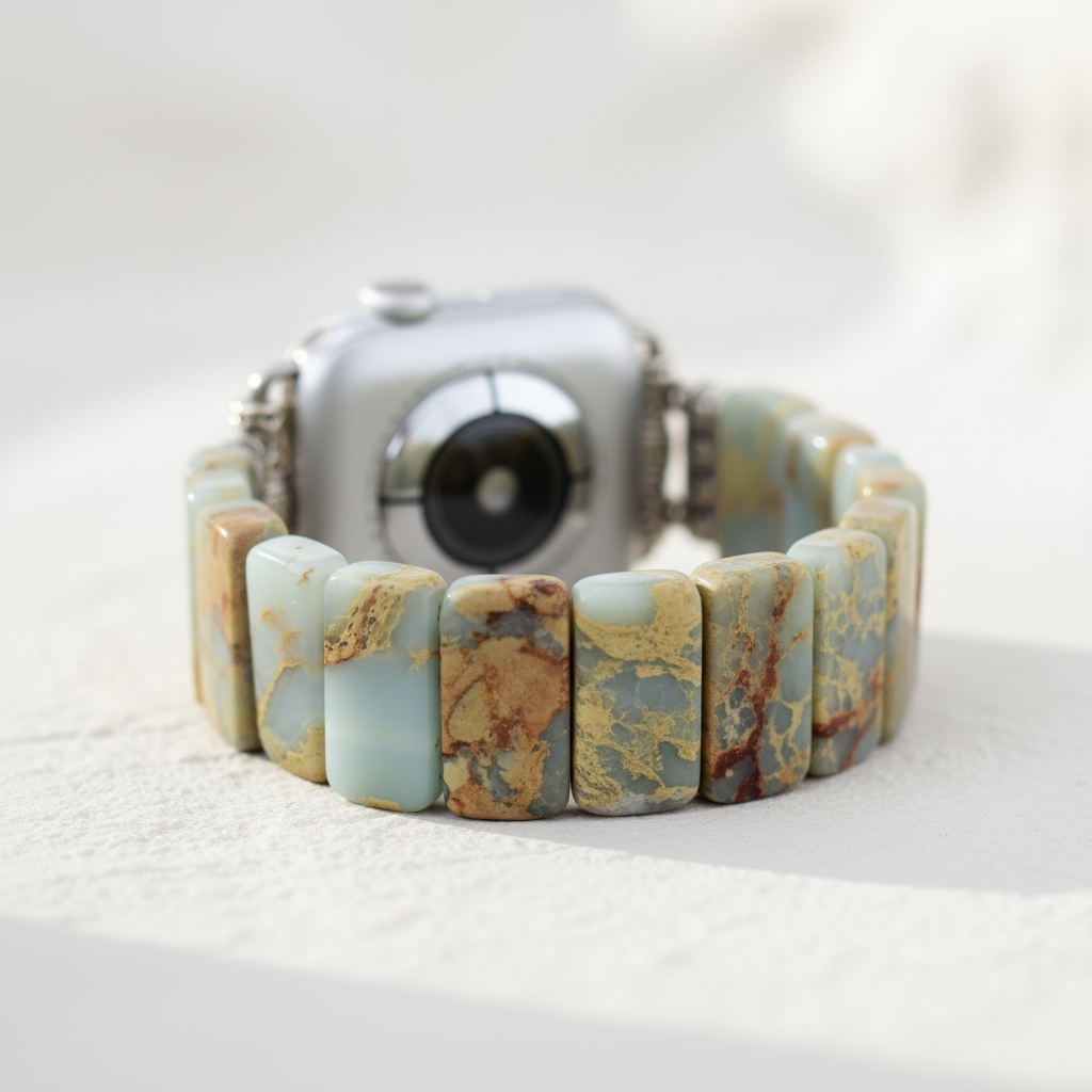 Earth Tibetan Jasper Stretch Apple Watch Strap