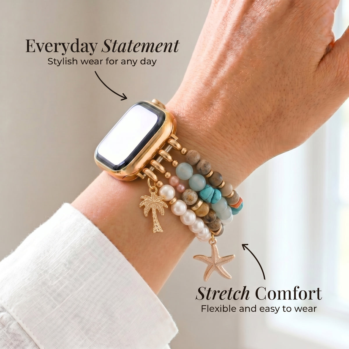 Tropical Sands Stretch Apple Watch Strap