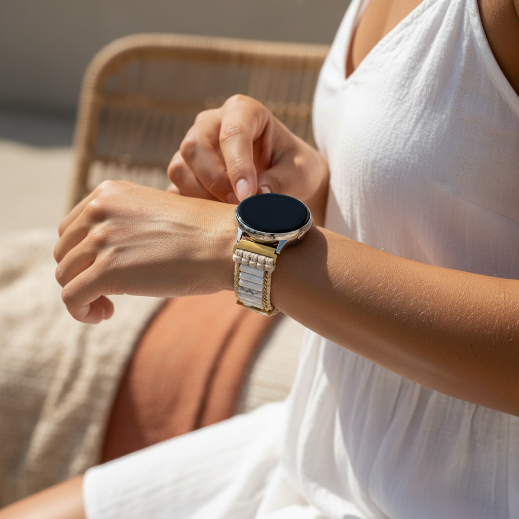 Heavenly Howlite Samsung Galaxy Watch Strap