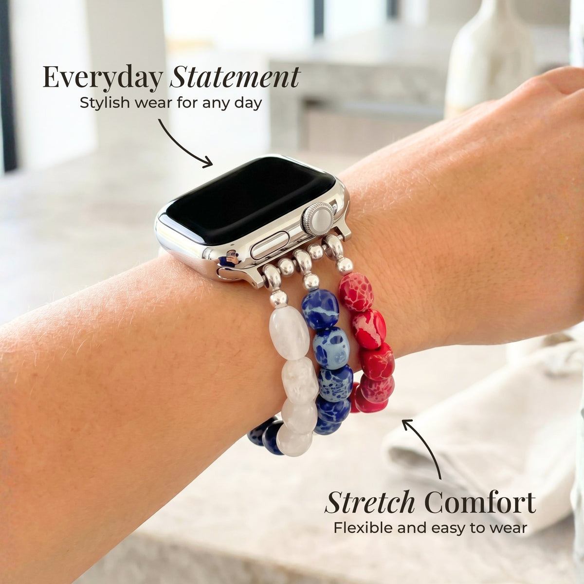 Independence Flame Stretch Apple Watch Strap