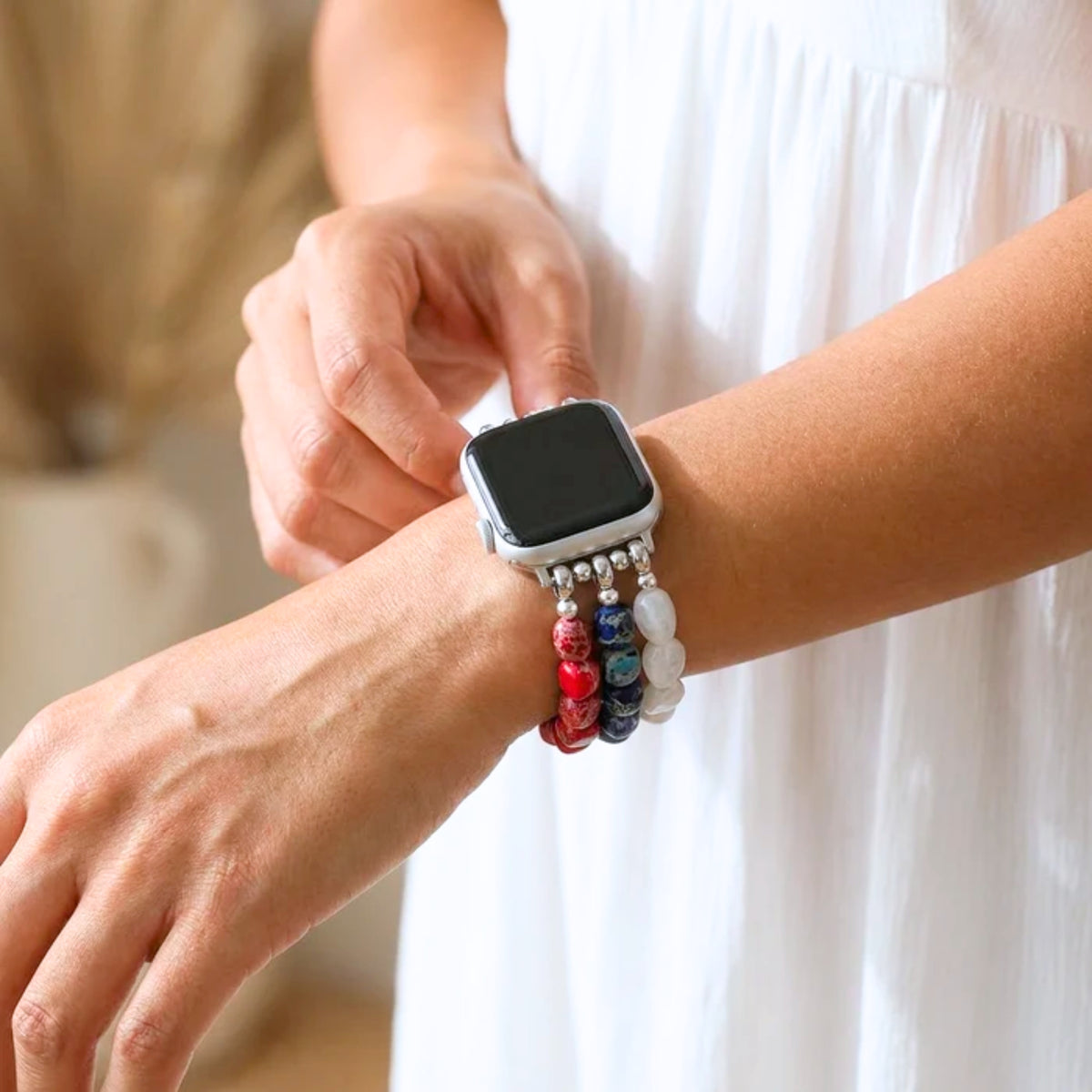 Independence Flame Stretch Apple Watch Strap