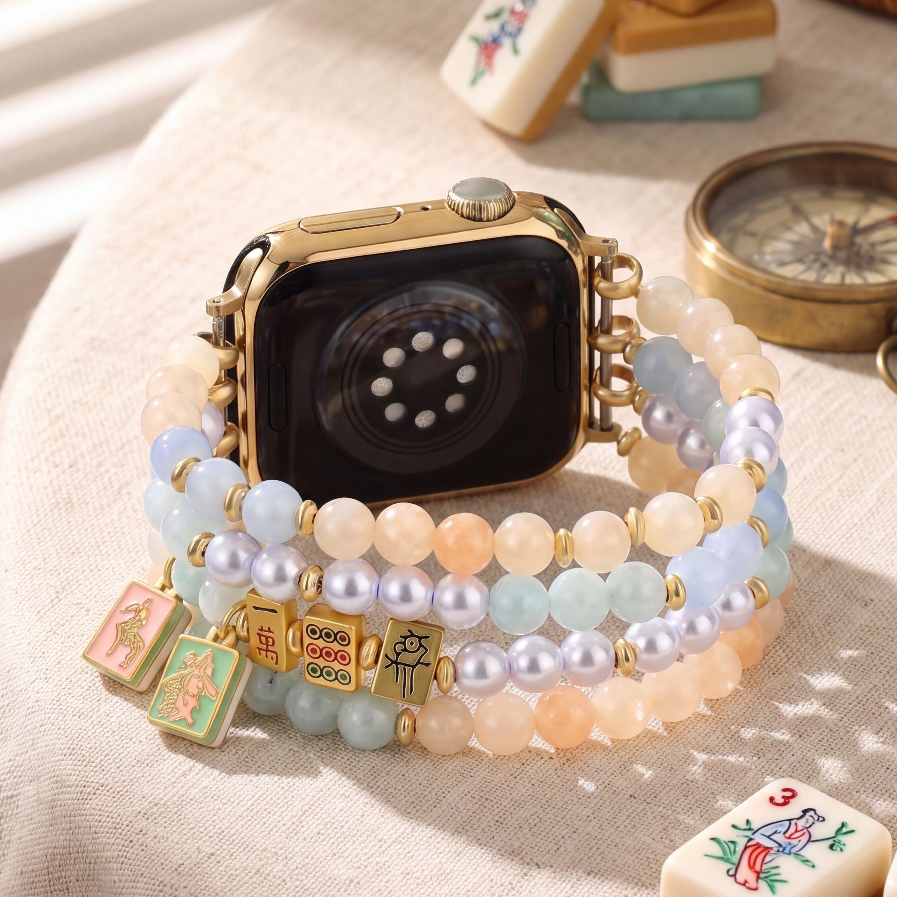 Lucky Mahjong Stretch Apple Watch Strap