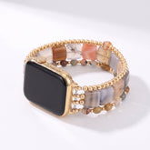 Golden Hour Agate Stretch Apple Watch Strap