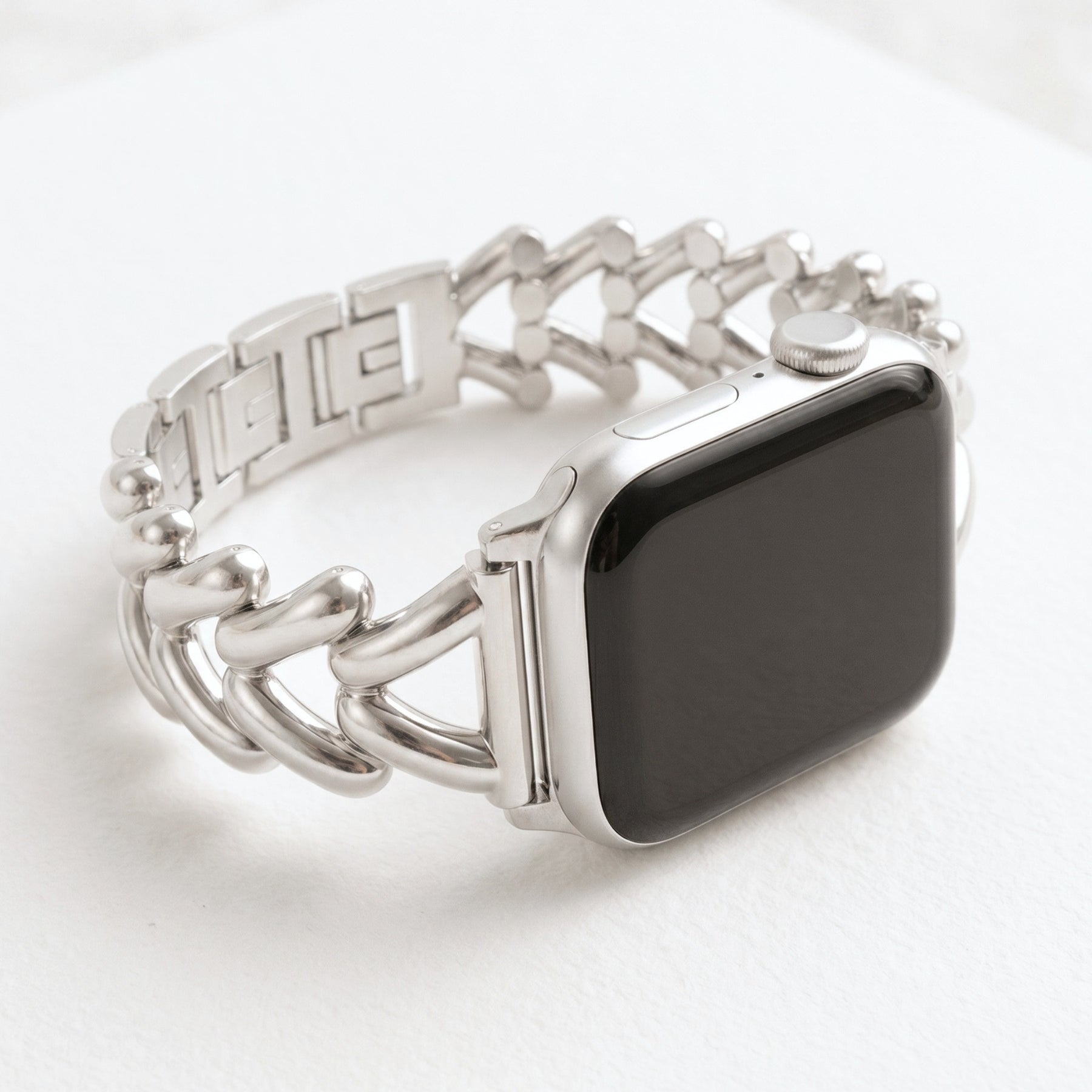 Platinum Braid Luxury Apple Watch Strap