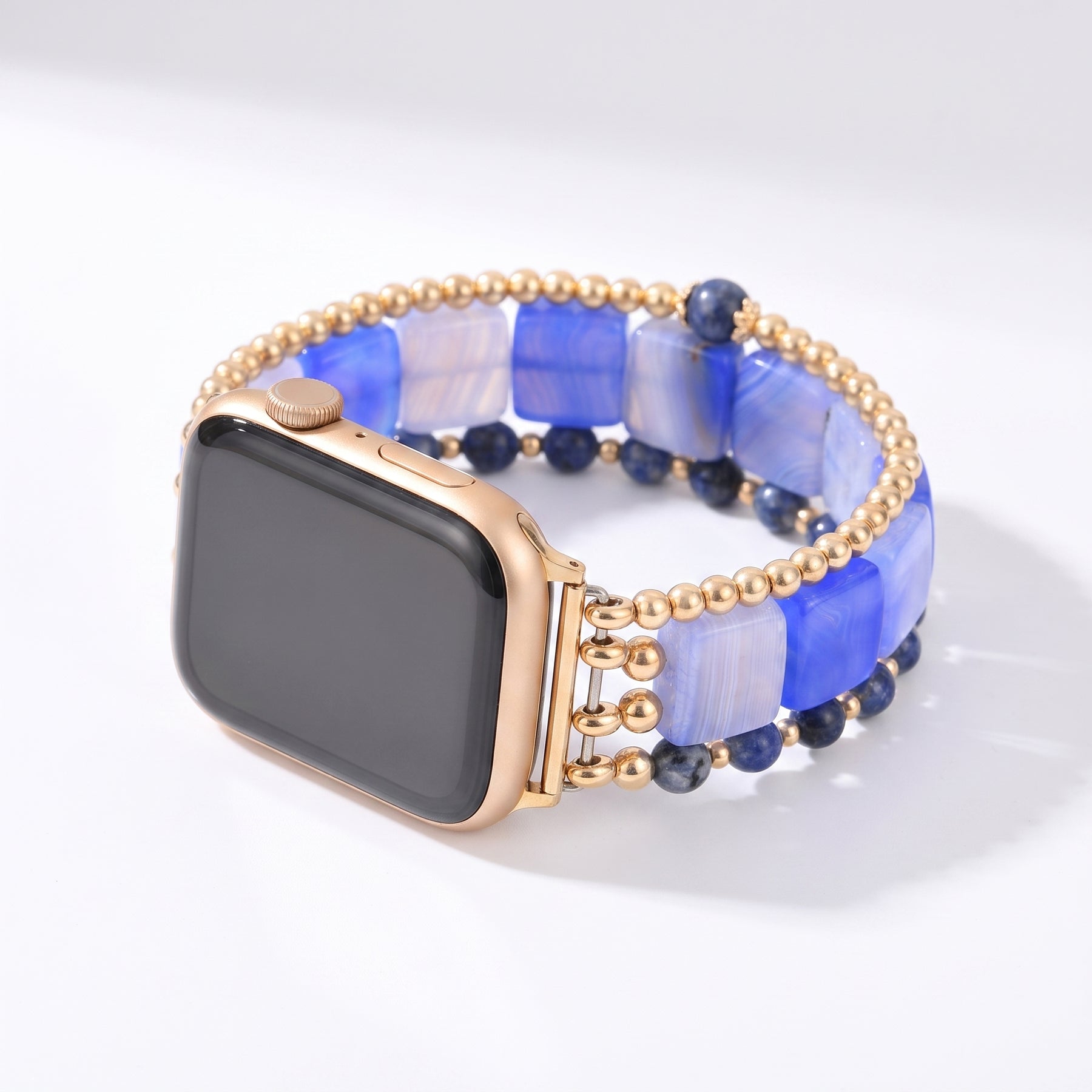 Violet Hour Amethyst Stretch Apple Watch Strap Silver