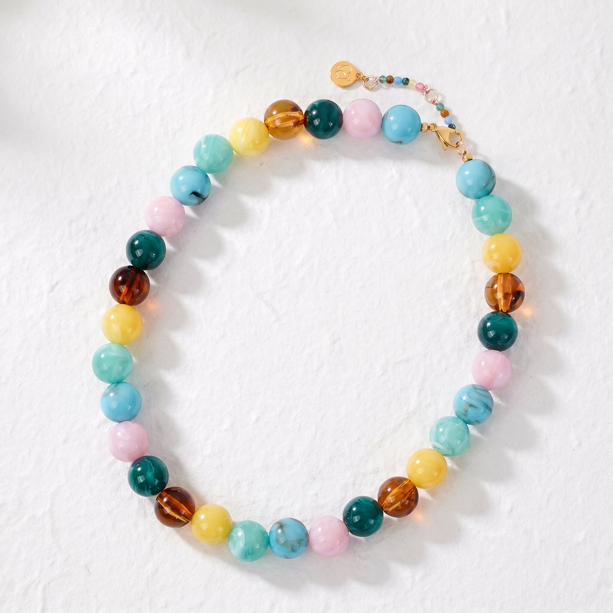 Chunky Green Beaded Necklace