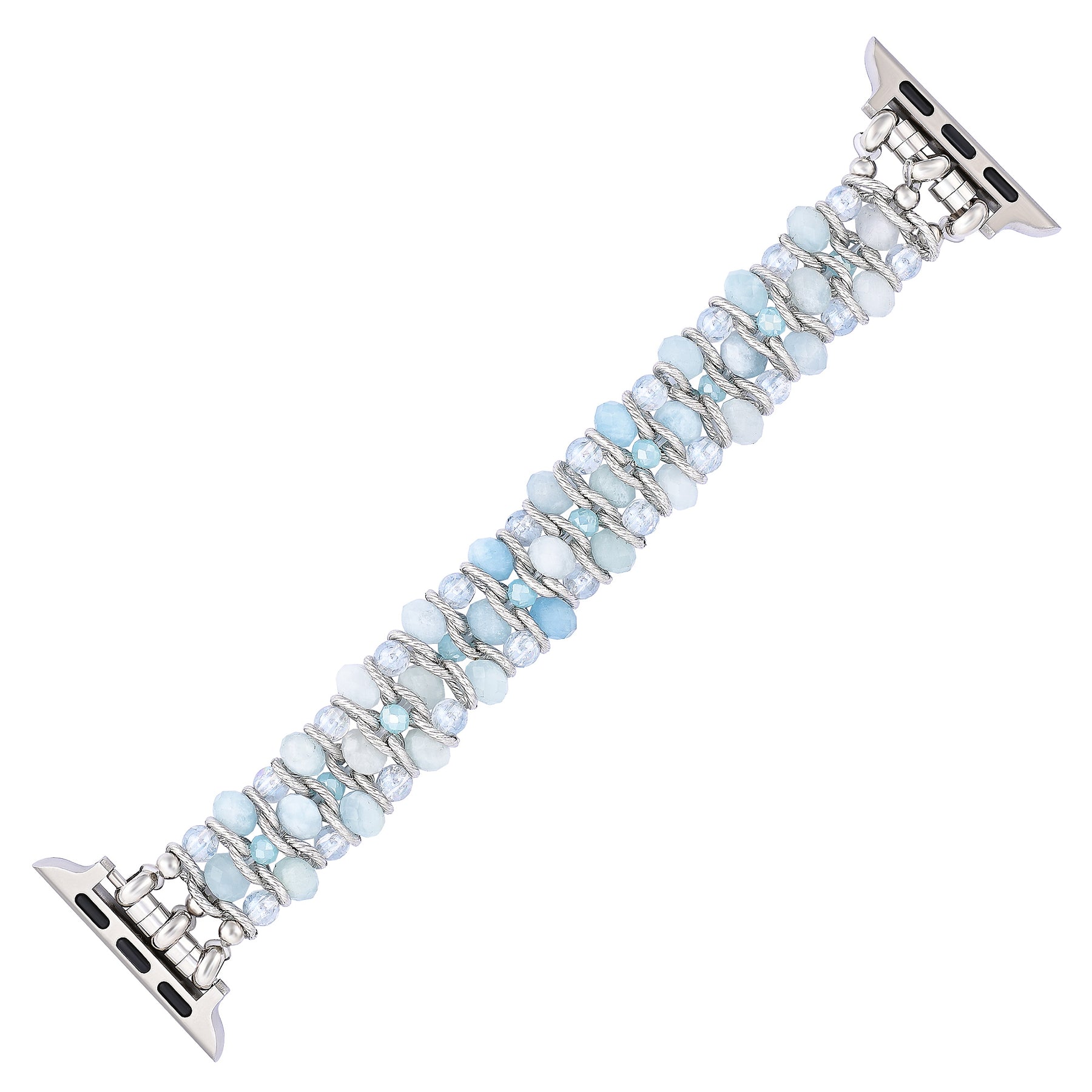 Aquamarine Sapphire Braided Apple Watch Strap