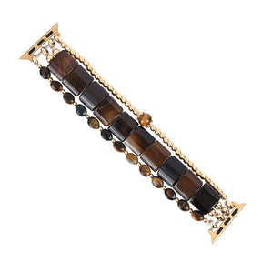 Fierce Grace Tiger's Eye Stretch Apple Watch Strap