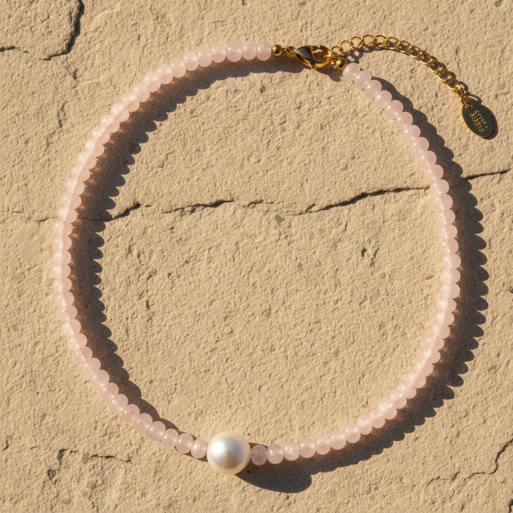 Rose Glow Pearl Necklace