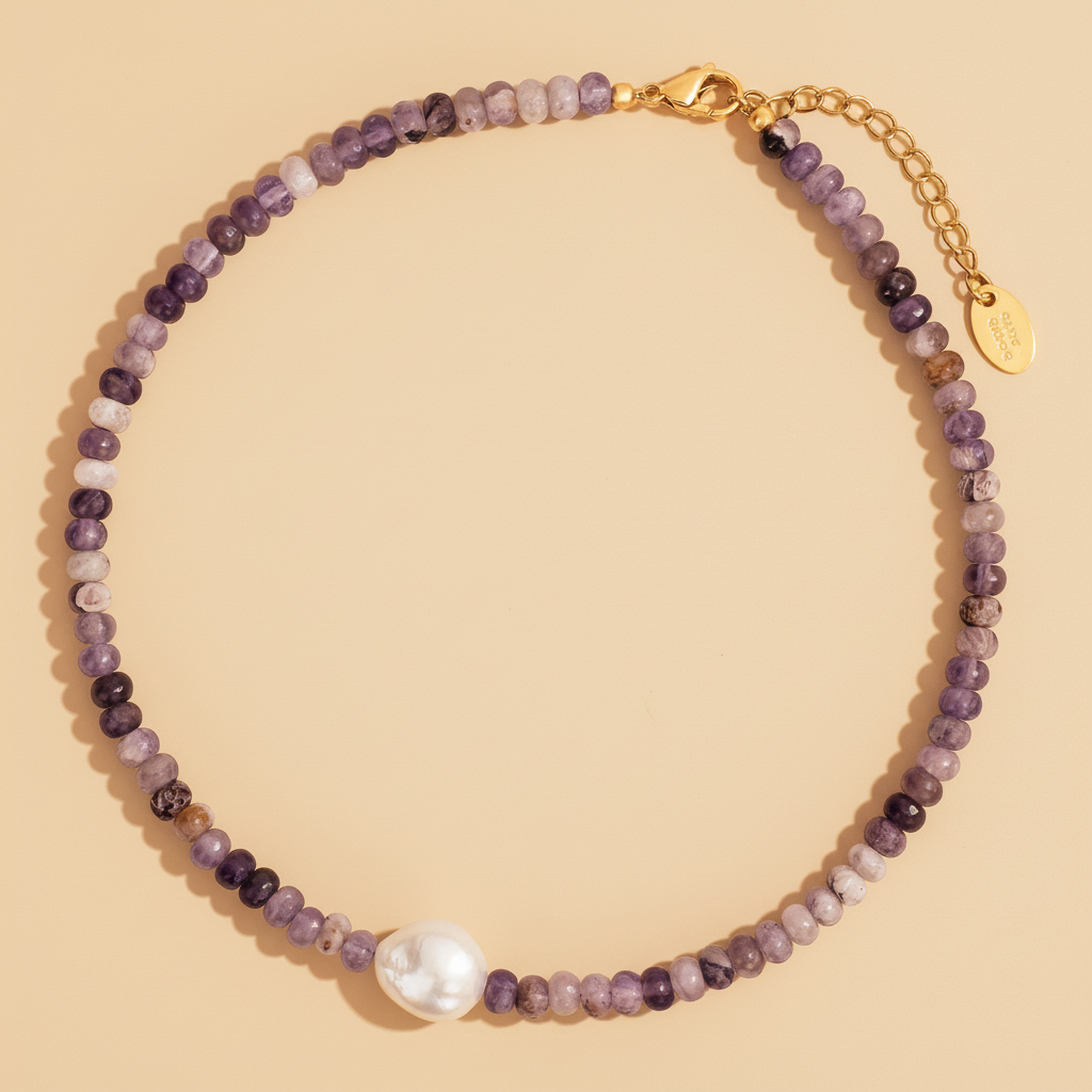 Amethyst Grace Pearl Necklace