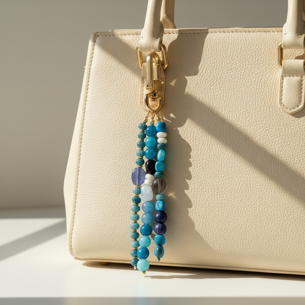 Blue Agate Harmony Bag Charm