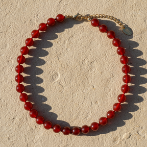 Red Agate Choker Necklace
