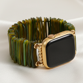 Gold Olive Demure Stretch Apple Watch Strap