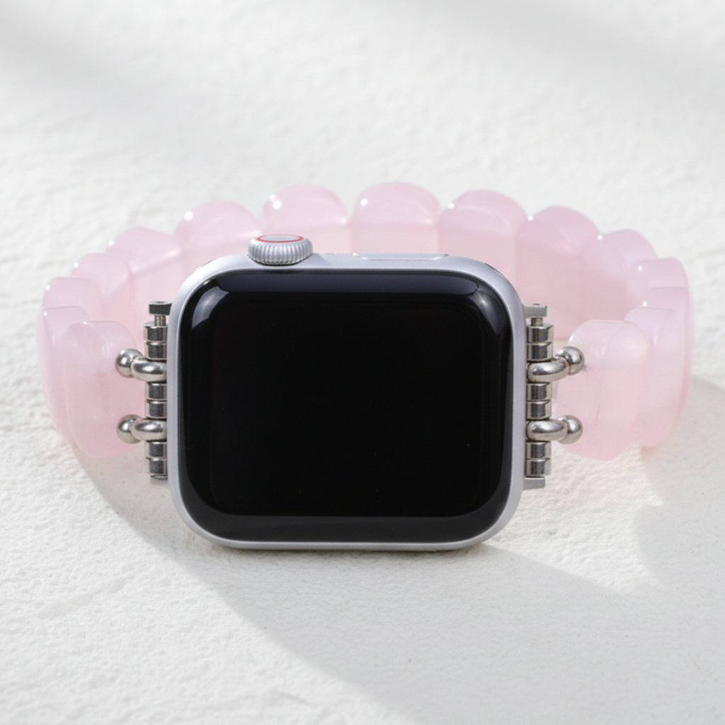 Soft Blush Quartz Stretch Apple Watch Strap