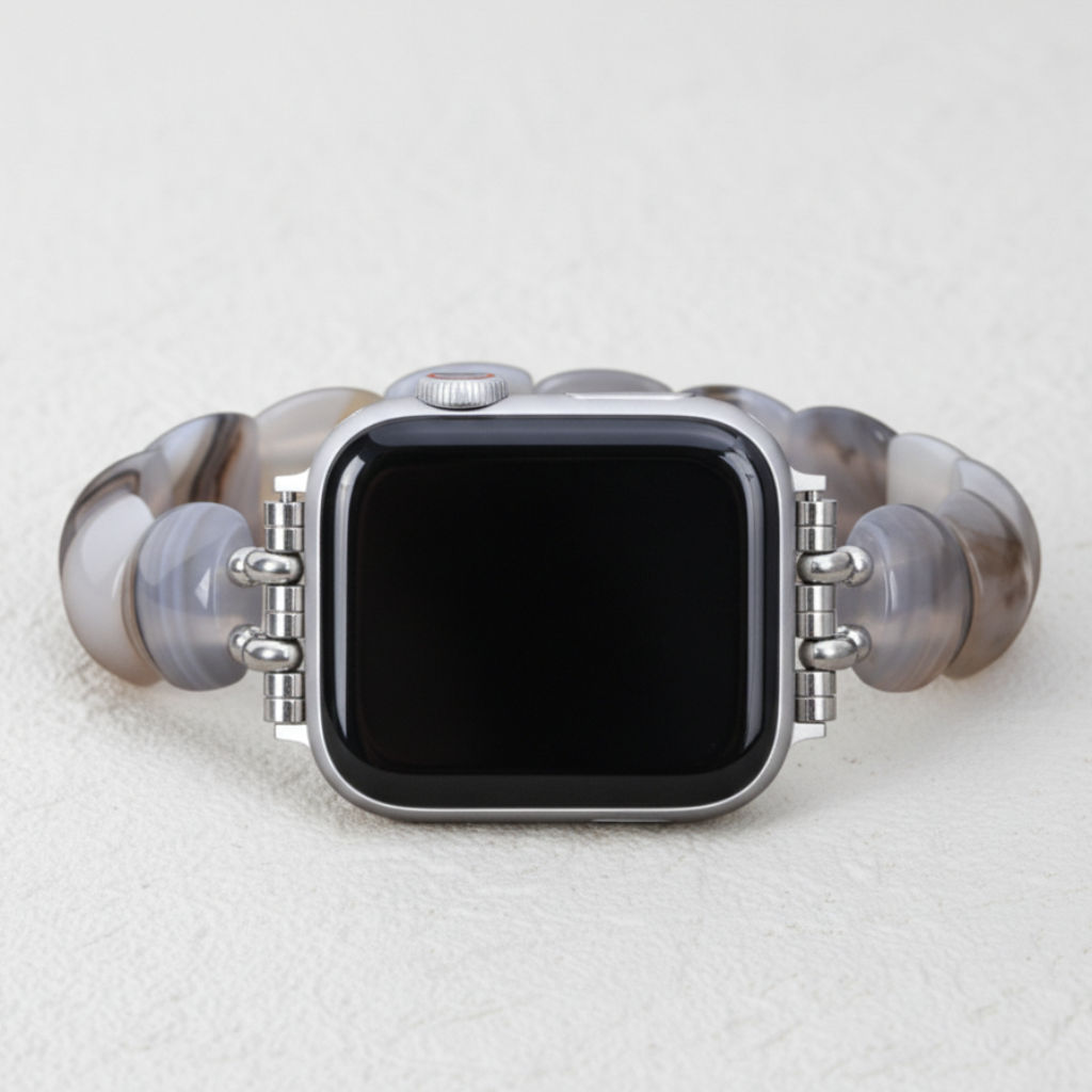 Ivory Aura Stretch Apple Watch Strap