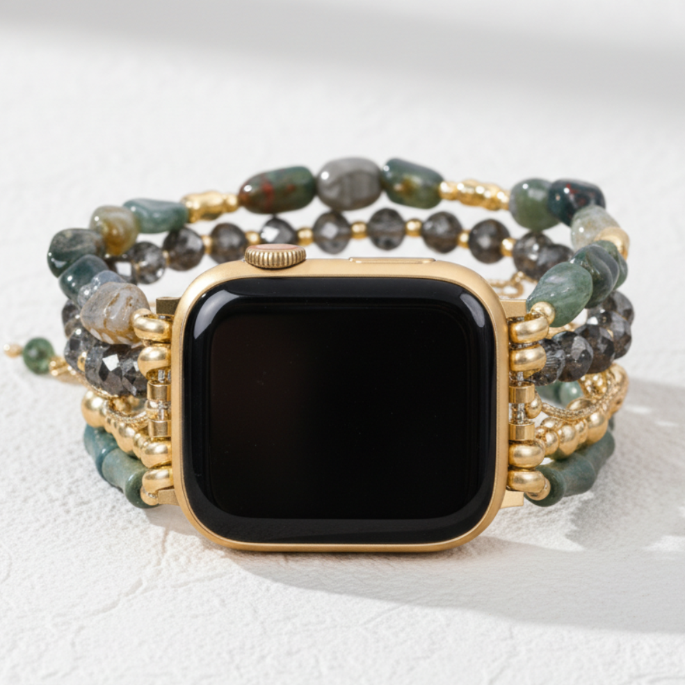 Gold Verdant Stretch Apple Watch Strap