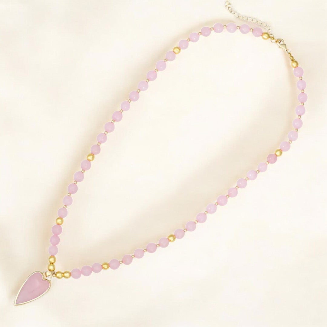 Valentine's Love Elongated Heart Necklace