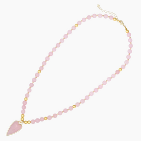 Valentine's Love Elongated Heart Necklace