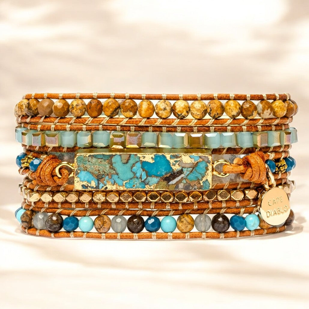 Golden Ocean Turquoise Wrap