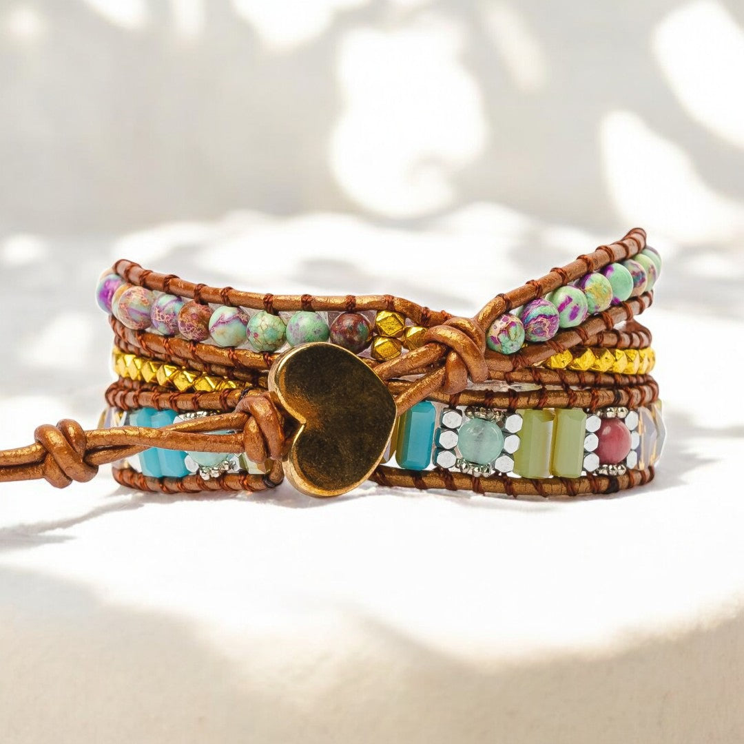 Healing Rhodochrosite Wrap Bracelet