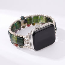 Azure Dream Sodalite Stretch Apple Watch Strap Silver