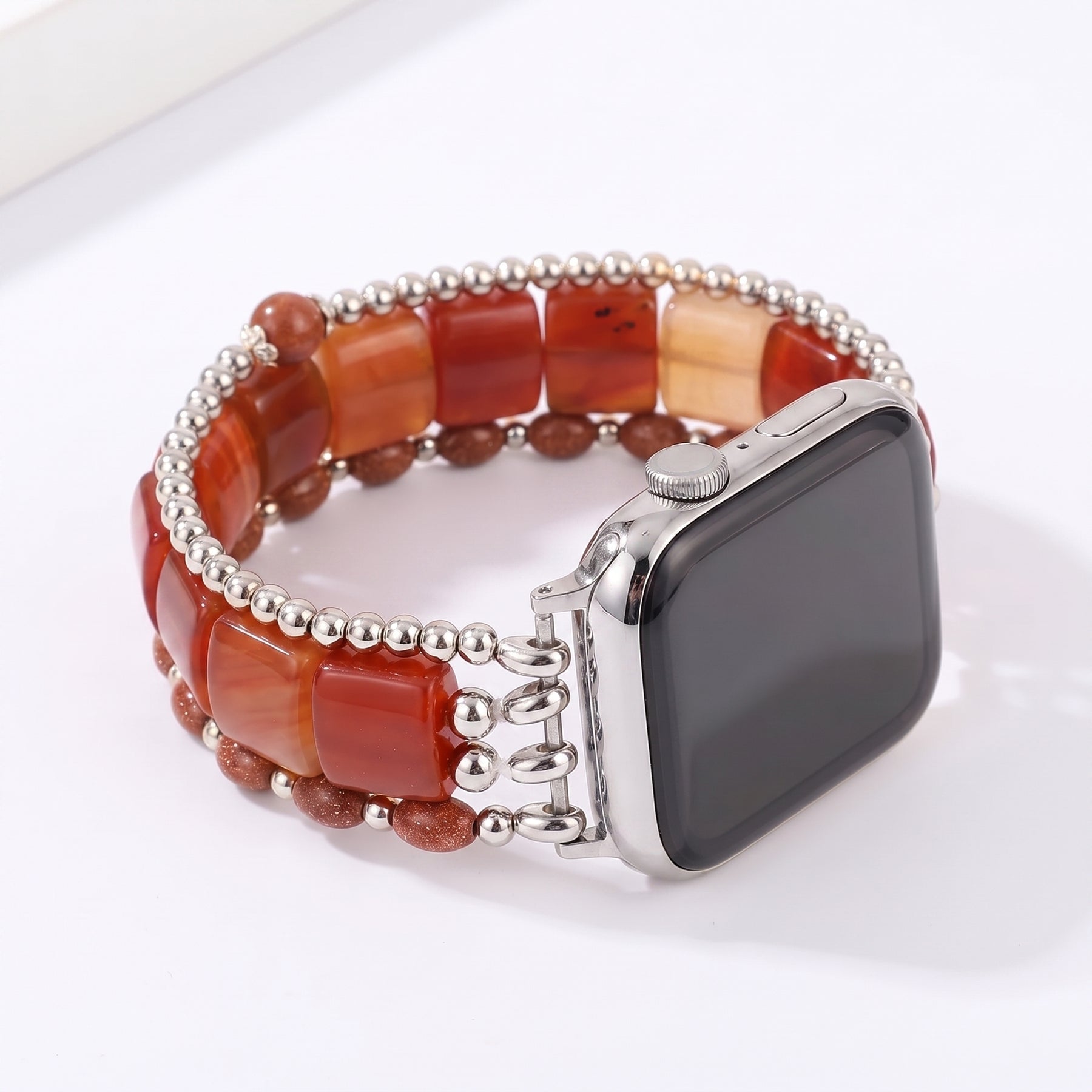 Wild Grace Agate Stretch Apple Watch Strap