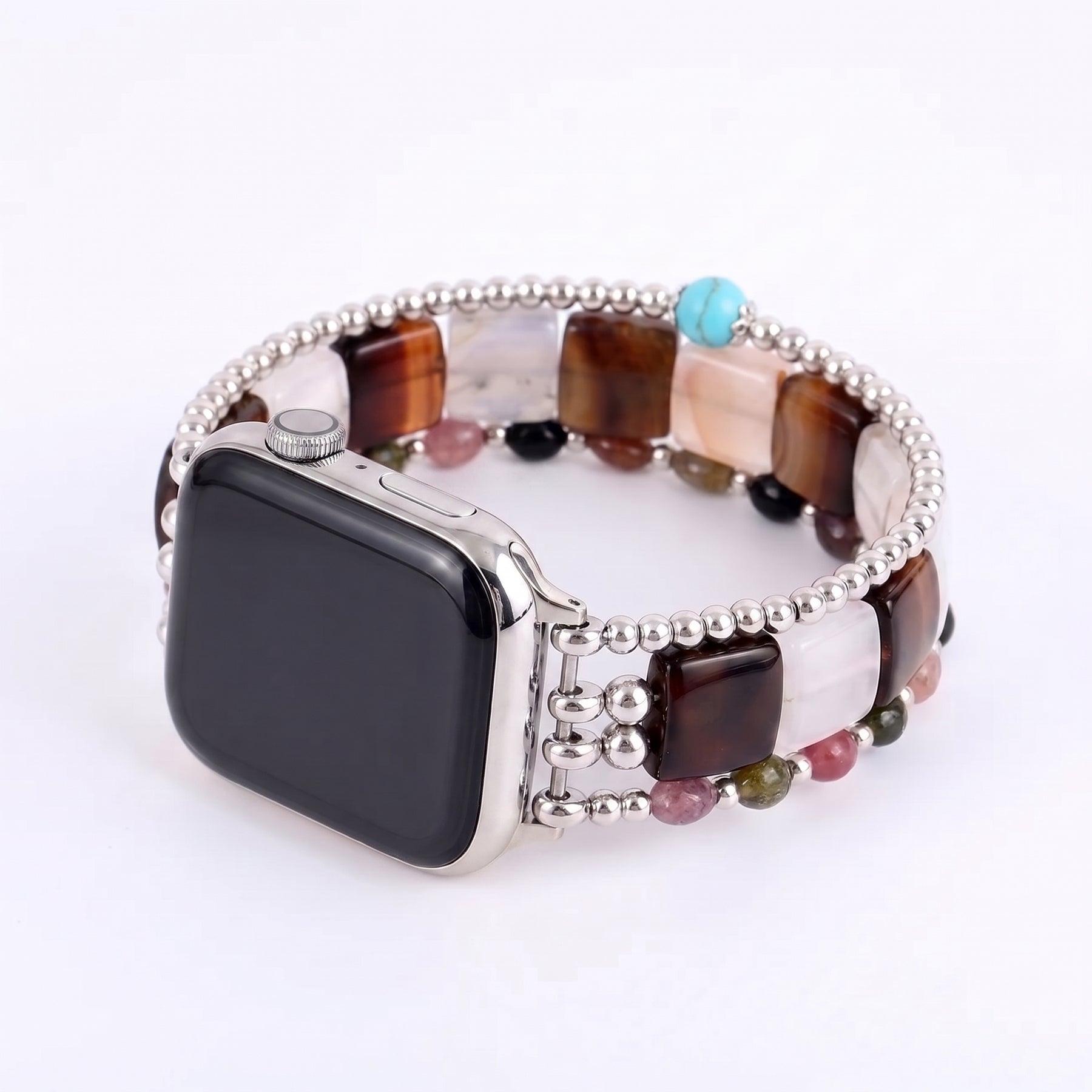 Golden Hour Agate Stretch Apple Watch Strap