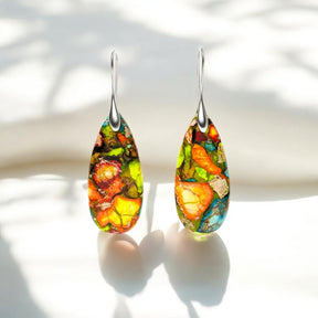 Intense Jasper Teardrop Earrings