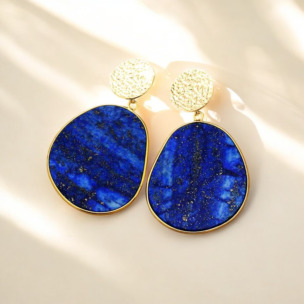 Lapis Lazuli Protection Drop Earrings