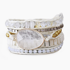 Ivory Golden Quartz Wrap Bracelet