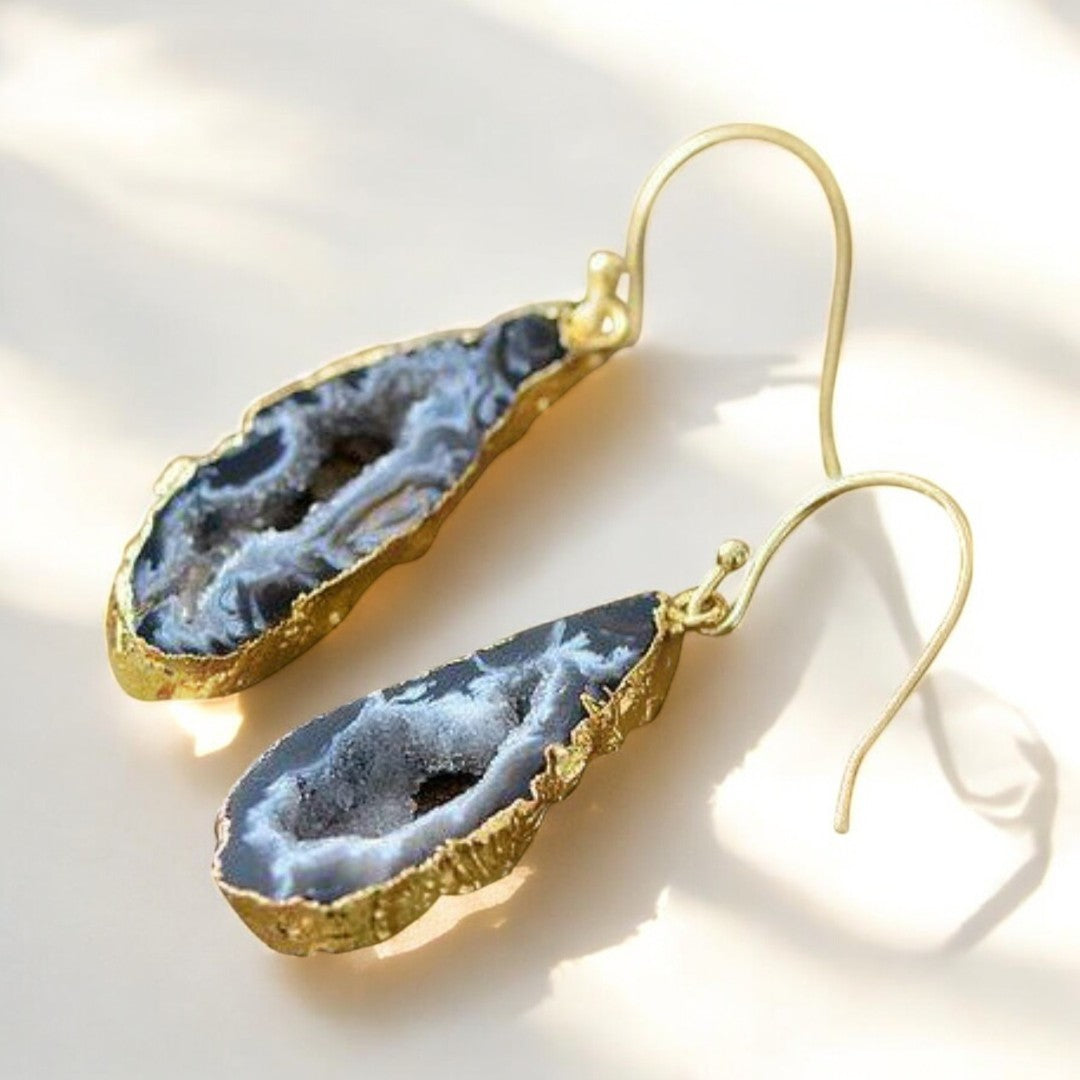 Natural Agate Dangle Earrings