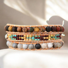Vintage Jasper Wrap Bracelet