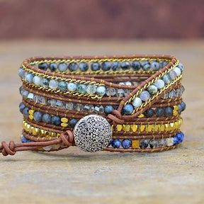 Ethereal Labradorite Wrap Bracelet - Cape Diablo