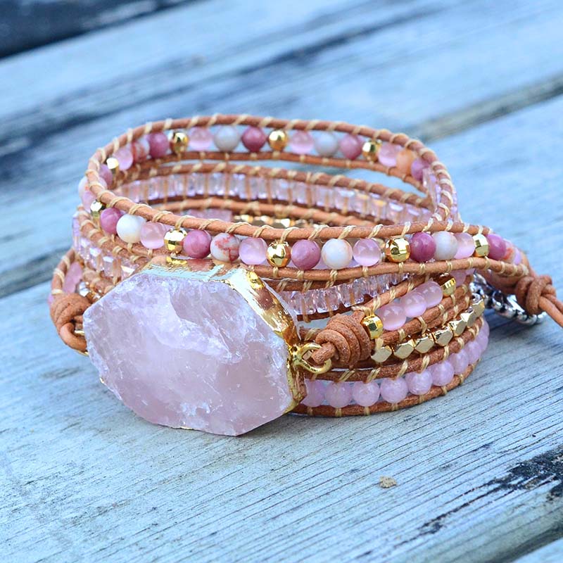 Golden Rose Quartz Bracelet - Cape Diablo