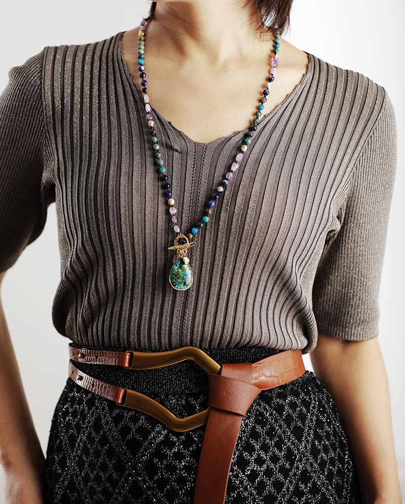 Healing Amethyst Teardrop Pendant Necklace - Cape Diablo